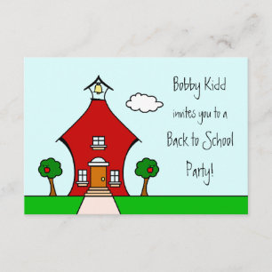 Terug naar schoolfeest Uitnodigen Kaart