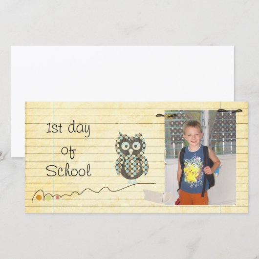 Terug naar schoolfotokaart (Voorkant / Achterkant)