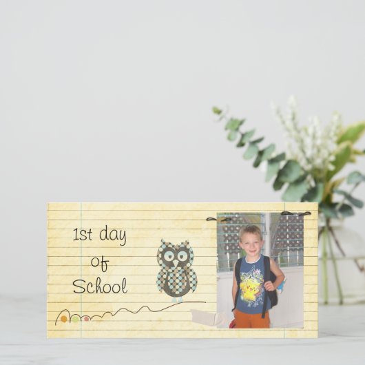 Terug naar schoolfotokaart (Staand voorkant)