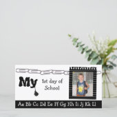 Terug naar schoolfotokaart aankondiging (Staand voorkant)