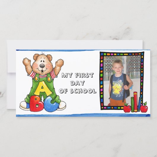 Terug naar schoolfotokaart aankondiging (Voorkant)