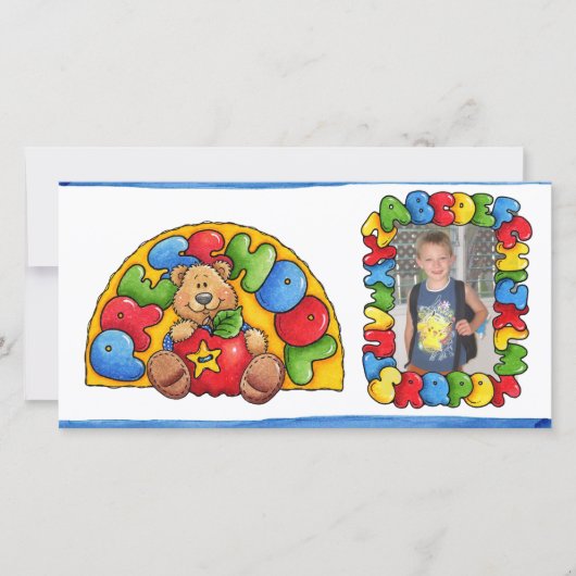 Terug naar schoolfotokaart aankondiging (Voorkant)
