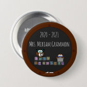terug naar schoolgeld - ronde button 7,6 cm (Voorkant /achterkant)