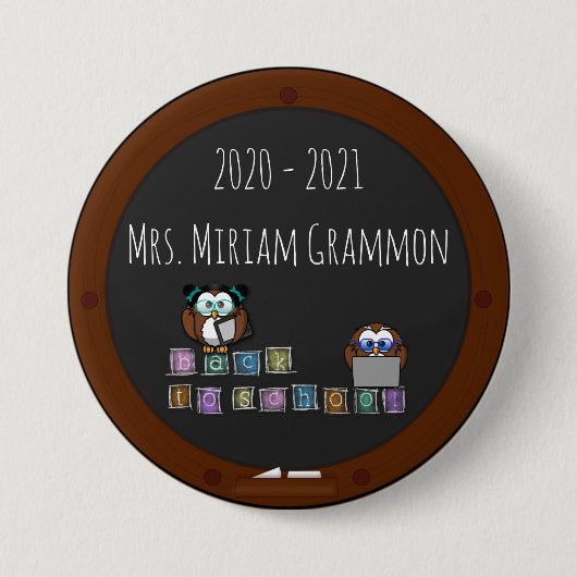 terug naar schoolgeld - ronde button 7,6 cm (Voorkant)