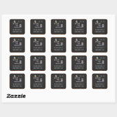 terug naar schoolgeld - vierkante sticker (Vel)
