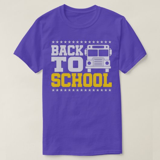 Terug naar schoolgele bus driver t-shirt (Design voorkant)