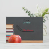 Terug naar schooljaar leraar waarderingskaart kaart (Staand voorkant)