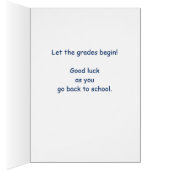 Terug naar schooljongen met boeken en penningen (Binnen (Rechts))