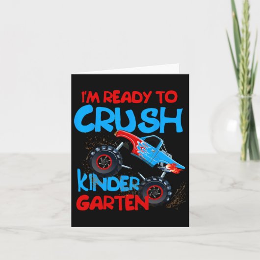 Terug naar schooljongens Eerste Dag Kindergarten M Kaart (Voorkant)
