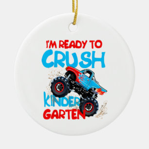 Terug naar schooljongens Eerste Dag Kindergarten M Keramisch Ornament