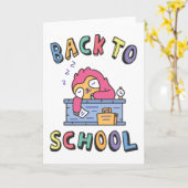 Terug naar schoolkaart kaart (Gele Bloem)