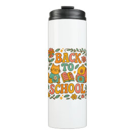 Terug naar schoolkat thermosbeker