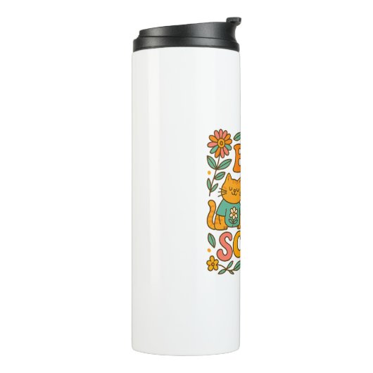 Terug naar schoolkat thermosbeker (Gedraaid links)