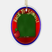 Terug naar schoolkeukenbord - Bericht toevoegen Keramisch Ornament (Rechts)