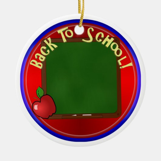 Terug naar schoolkeukenbord - Bericht toevoegen Keramisch Ornament (Voorkant)