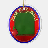 Terug naar schoolkeukenbord - Bericht toevoegen Keramisch Ornament (Links)