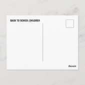 Terug naar schoolkinderen briefkaart (Achterkant)