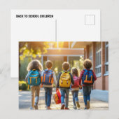 TERUG NAAR SCHOOLKINDEREN FEESTDAGENKAART (Voorkant / Achterkant)