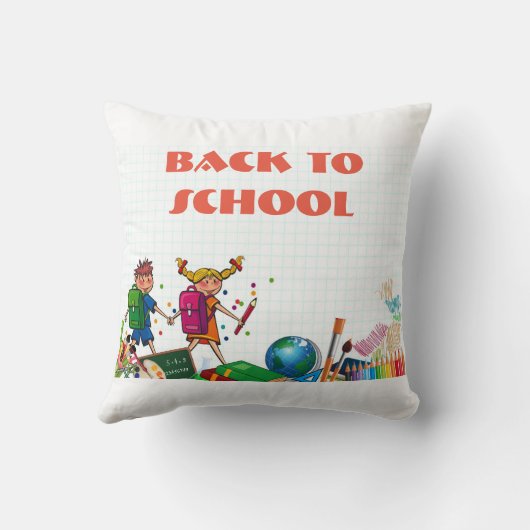 Terug naar schoolkinderen kussen (Achterkant)