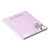 Terug naar schoolleraar Boho Floral Tree Aangepast Notitieblok (Schuin)