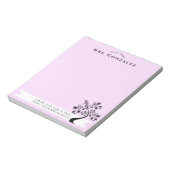 Terug naar schoolleraar Boho Floral Tree Aangepast Notitieblok (Linkerzijde)