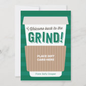 Terug naar schoolleraar Coffee Gift Kaart Holder (Voorkant)