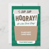 Terug naar schoolleraar Coffee Gift Kaart Holder (Voorkant)