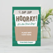 Terug naar schoolleraar Coffee Gift Kaart Holder (Staand voorkant)