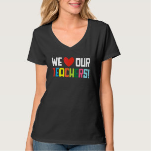 Terug naar schoolleraar dag lerarenwaardering t-shirt
