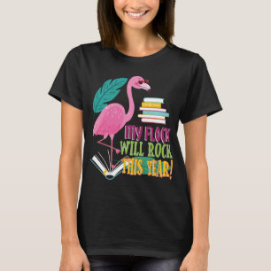 Terug naar schoolleraar Flamingo Lover Mannen Vrou T-shirt