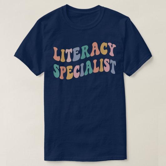 Terug naar schoolleraar, Groovy Retro Literacy Spe T-shirt (Design voorkant)