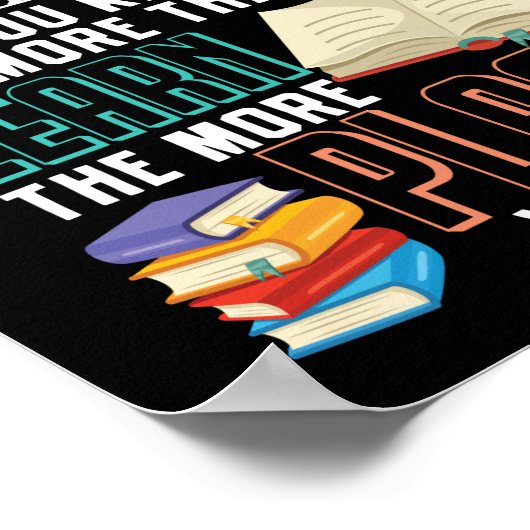 Terug naar schoolleraar hoe meer je leest poster (Hoek)