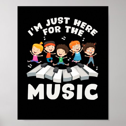 Terug naar schoolleraar ik ben hier voor de muziek poster (Voorkant)