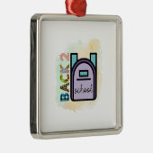 Terug naar schoolleraar metalen ornament (Rechts)