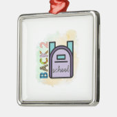 Terug naar schoolleraar metalen ornament (Links)
