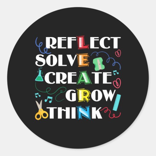 Terug naar schoolleraar Motivatie Leercadeau Ronde Sticker (Voorkant)