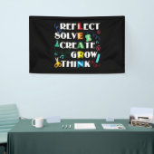 Terug naar schoolleraar Motivatie Leercadeau Spandoek (Beurs)