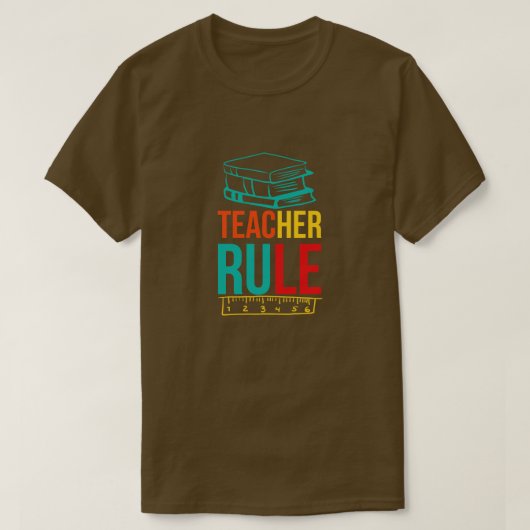 Terug naar schoolleraar regel t-shirt (Design voorkant)
