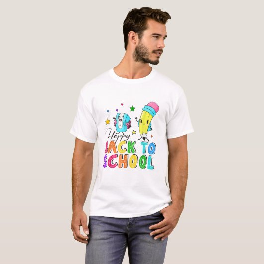 Terug naar schoolleraar t-shirt (Voorkant volledig)