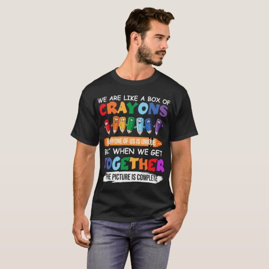 Terug naar schoolleraar zijn we als een doos van C T-shirt (Voorkant volledig)
