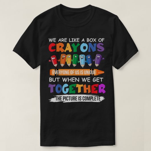Terug naar schoolleraar zijn we als een doos van C T-shirt (Design voorkant)