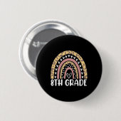 Terug naar schoolloopleraar Rainbow 8e graad Ronde Button 5,7 Cm (Voorkant /achterkant)