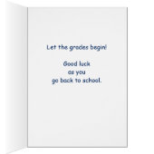 Terug naar schoolmeisje met boeken en rugzak (Binnen (Rechts))