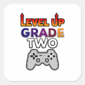 Terug naar schoolniveau tot de tweede klas vierkante sticker (Voorkant)