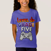 Terug naar schoolniveau tot graad vijf t-shirt (Voorkant)