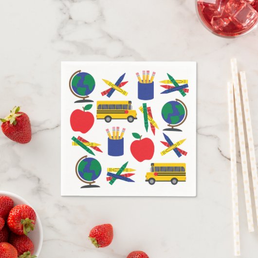 Terug naar schoolpapier Napkins Servet (Insitu)