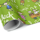 Terug naar schoolpatroon cadeaupapier (Rol Hoek)