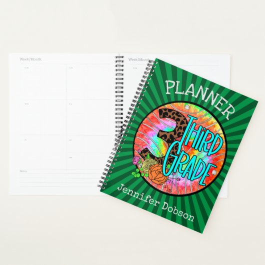 Terug naar schoolplanner voor derde klas planner (Display)