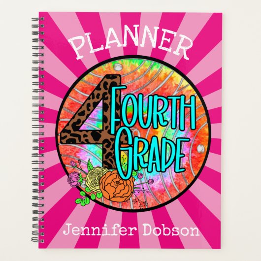 Terug naar schoolplanner voor vierde klas planner (Voorkant)