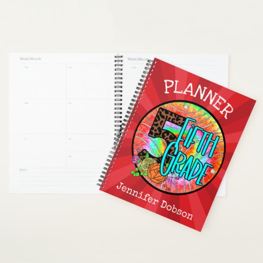 Terug naar schoolplanner voor vijfde klas planner (Display)